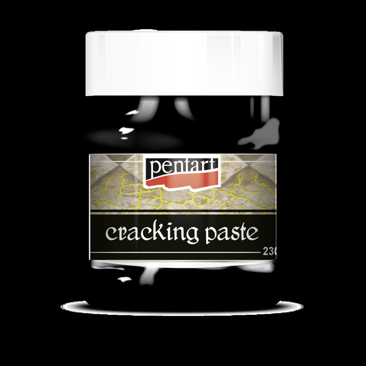 Black | Cracking Paste | Pentart | 2nd Component to Universal Cracking Primer | 230ml
