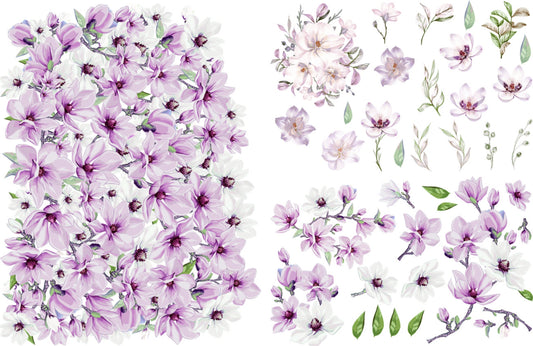 Magnificent Magnolia | Dixie Belle Paint Company | Belles and Whistles | Rub On Transfer For Furniture | 24" x 37"