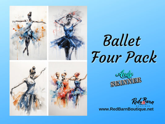 Ballet Four Pack | Andy Skinner | Rice Paper Decoupage | Decoupage Queen | 2 Sizes