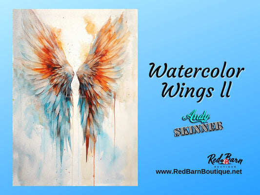 Watercolor Wings ll | Andy Skinner | Rice Paper Decoupage | Decoupage Queen | 2 Sizes