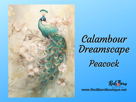 Peacock | Calambour Dreamscape | Rice Paper Decoupage | 2 Sizes