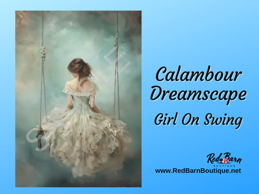 Girl On Swing | Calambour Dreamscape | Rice Paper Decoupage | 2 Sizes