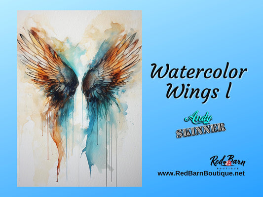Watercolor Wings l | Andy Skinner | Rice Paper Decoupage | Decoupage Queen | 2 Sizes