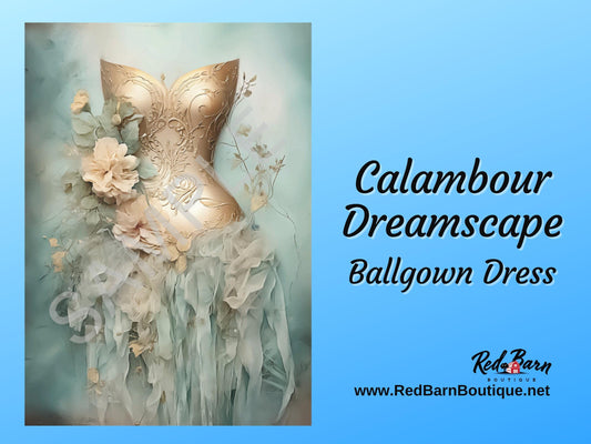 Ballgown Dress | Calambour Dreamscape | Rice Paper Decoupage | 2 Sizes