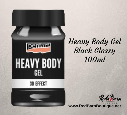 Heavy Body Gel | Black | Glossy | Mixed Media | Pentart | 100ml