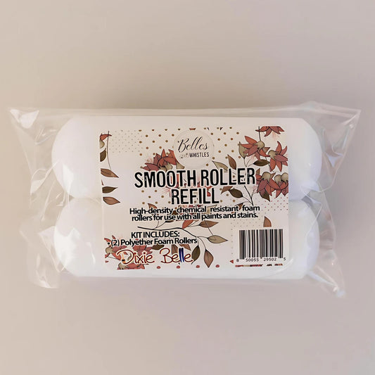 Smooth Roller Refill | High Density Foam Roller | Belles and Whistles | 2 Rollers