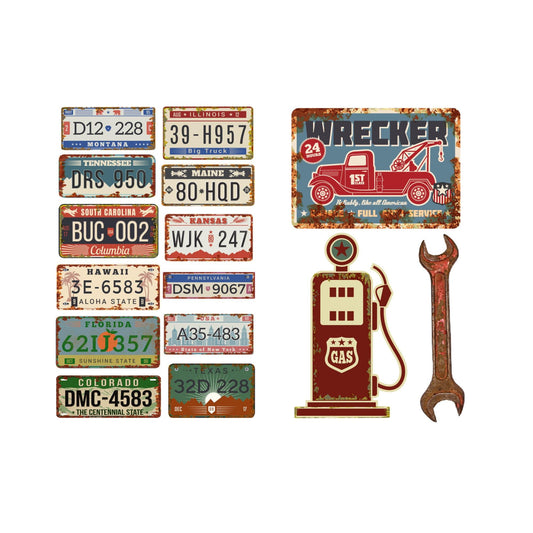 Rusty Truck 3 Images | Dixie Belle Paint Company | Belles and Whistles | Rub On Transfer For Furniture | 24" x 37"
