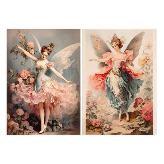 Fairy Four Pack Set 3 | 4 Images | Rice Paper Decoupage | US Paper Designs Set 3 | A4 & A3