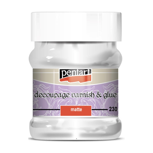 Matte | Decoupage Varnish and Glue | Pentart | Mixed Media | 230ml