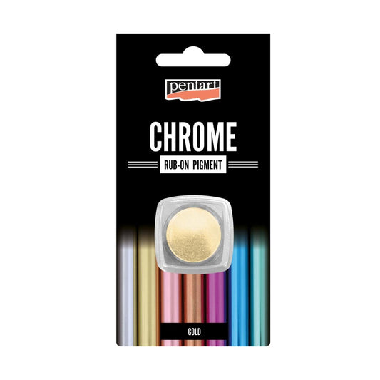Gold | Rub-On Pigment Chrome | Pentart  | Mixed Media | 0.5g