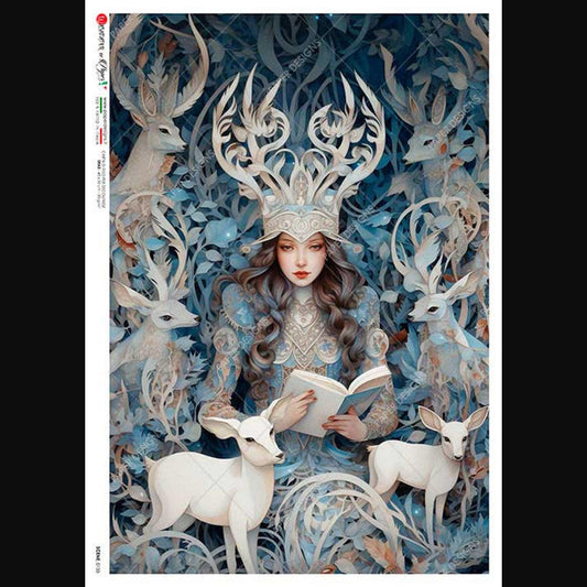 Queen of Winter | Rice Paper Decoupage | US Paper Designs | Scenes 0155 | A4