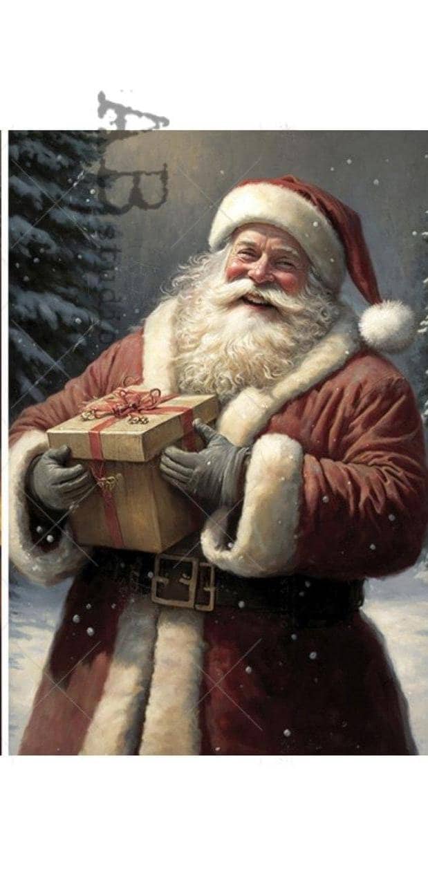 Two Santas | Rice Paper Decoupage | AB Studios 2103 | A4