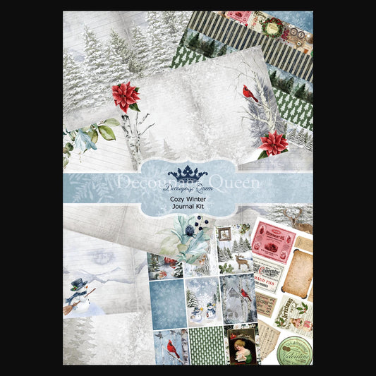 Cozy Winter Journal Pack | Decoupage Queen | Journaling or Scrapbooking | Double Sided Pages