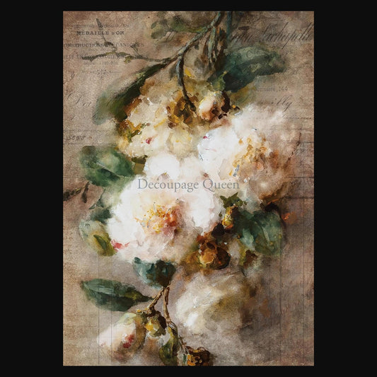 Camelia | Rice Paper Decoupage | Decoupage Queen | A2 and A1