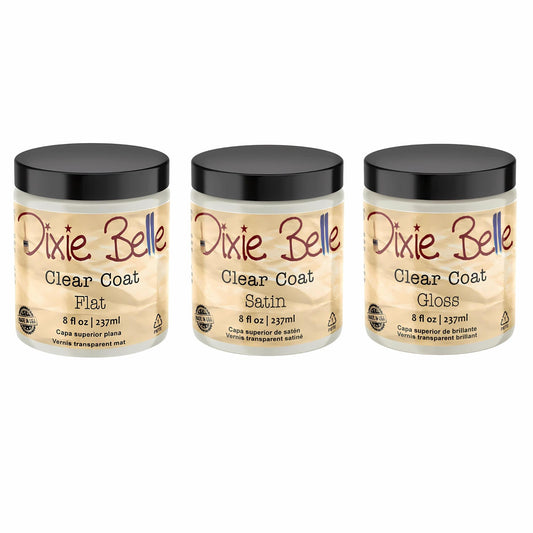 Clear Coat Sealer 8oz | 3 Different Sheens | Dixie Belle Paint Company | Water Based Sealer  | 8oz