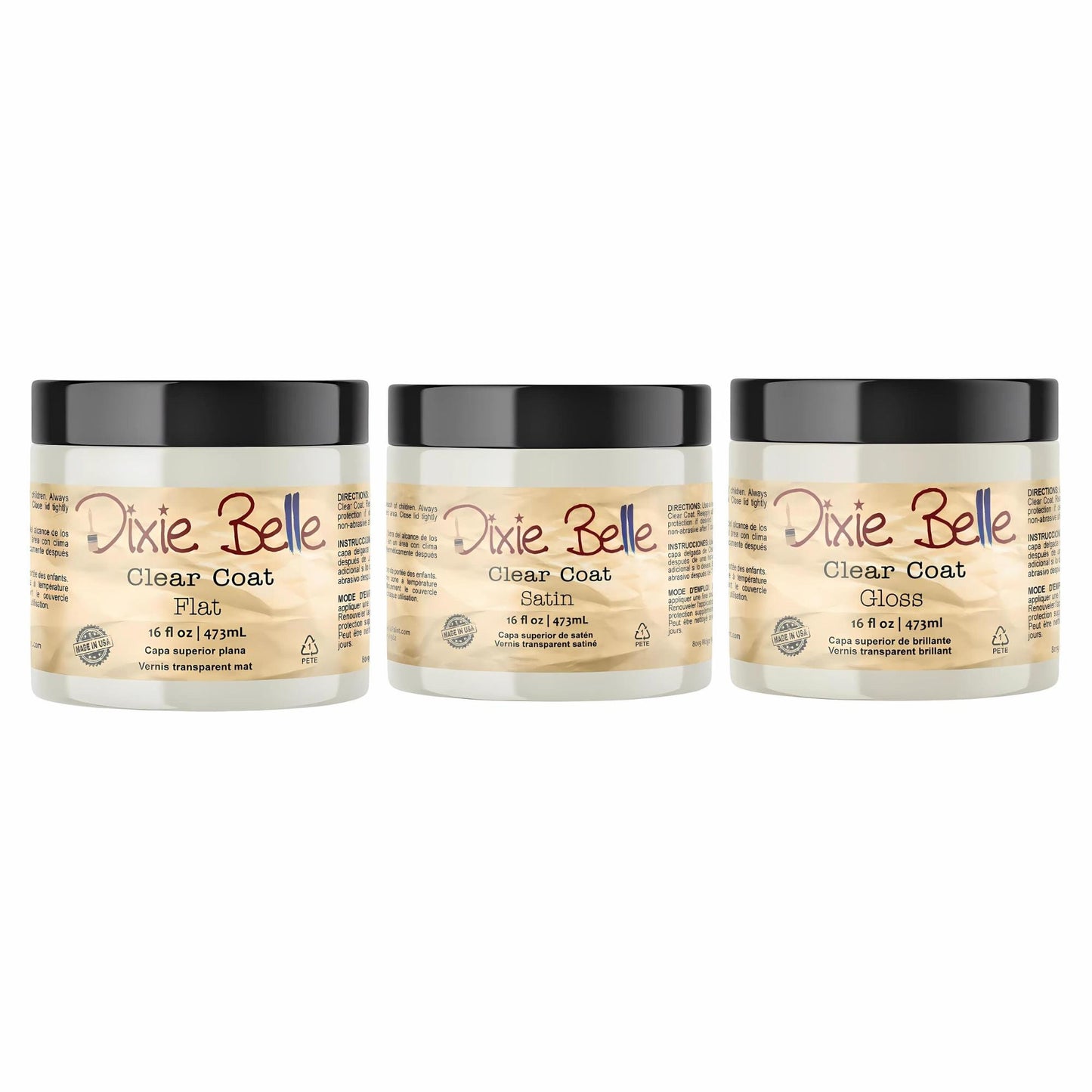Clear Coat Sealer 16oz | 3 Different Sheens | Dixie Belle Paint Company | Water Based Sealer | 16oz