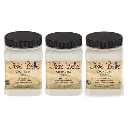 Clear Coat Sealer 32oz | 3 Sheens | Dixie Belle Paint Company | Water Based Sealer | 32oz