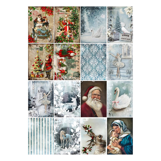 Winter Minis | Rice Paper Decoupage | Decoupage Queen | New | A4 & A3