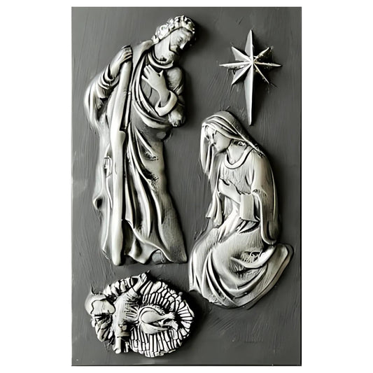Holy Family | Décor Moulds | Decoupage Queen | 8" x 5" | Mixed Media | Limited Edition