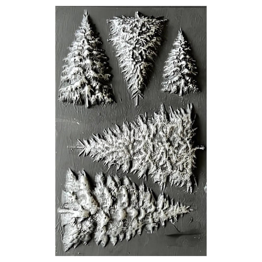 Winter Trees | Décor Moulds | Decoupage Queen | 8" x 5" | Mixed Media | Limited Edition