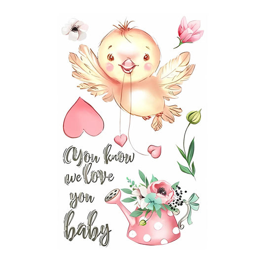 We Love You Baby 4 Images | Rub On Furniture Transfers | Hokus Pokus | Furniture Decals | 35 x 24