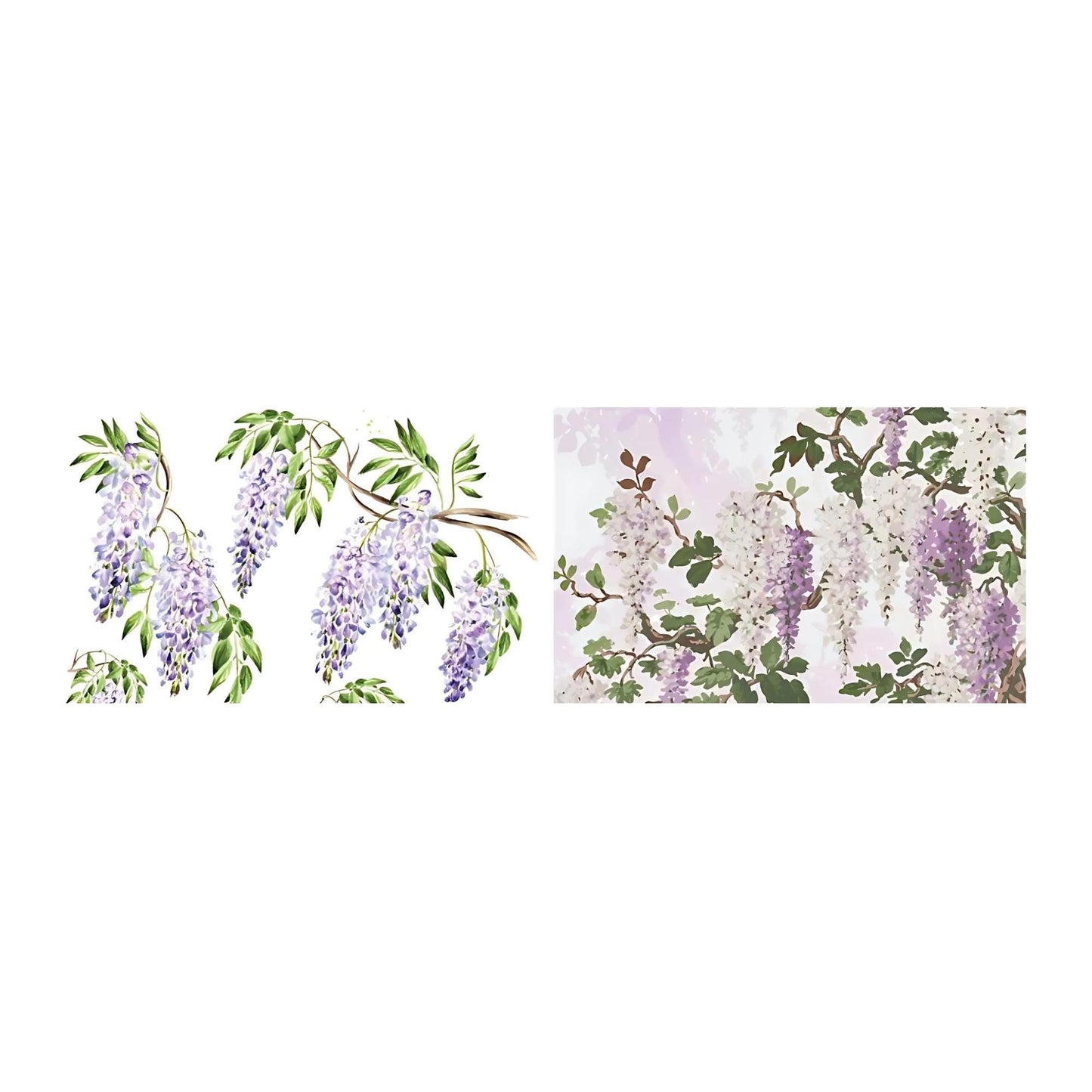 Wisteria Spring 4 Images | Dixie Belle Paint Company | Belles and Whistles | Rub On Transfer For Furniture | 24" x 37"