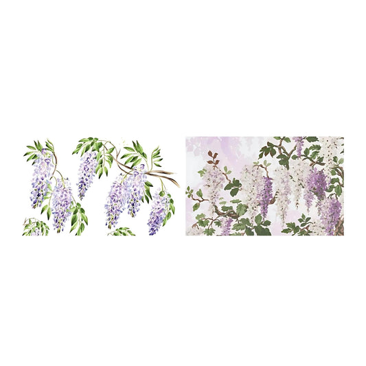 Wisteria Spring 4 Images | Dixie Belle Paint Company | Belles and Whistles | Rub On Transfer For Furniture | 24" x 37"
