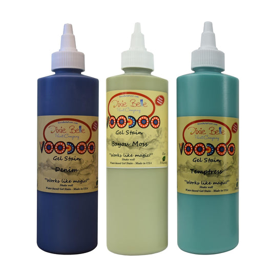 Voodoo Gel Stain | Dixie Belle Paint Company Water Based Stain | Furniture and Crafting Stain | 8oz | 3 Colors