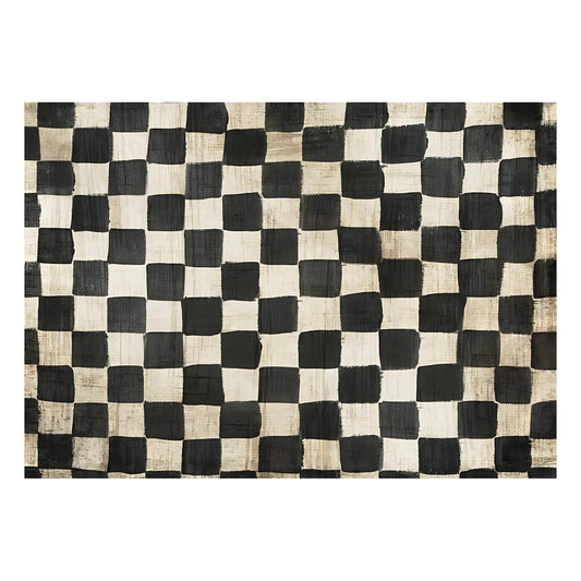 Ivetas Hand Painted Checks | Rice Paper Decoupage | Decoupage Queen | Printed in Italy | A3