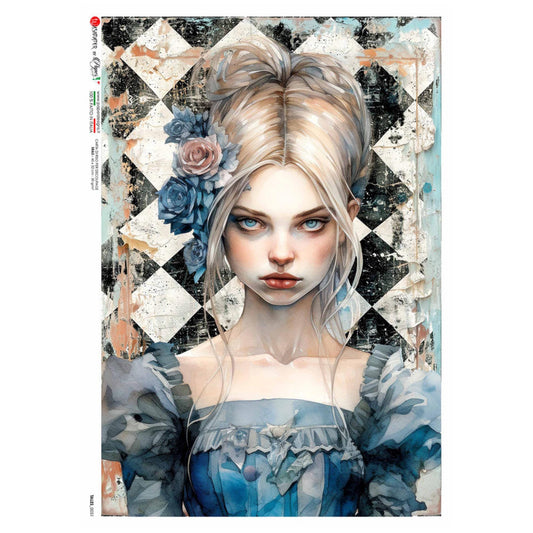 Dark Alice | Rice Paper Decoupage | Paper Designs Tales 0051 | A4 and A3