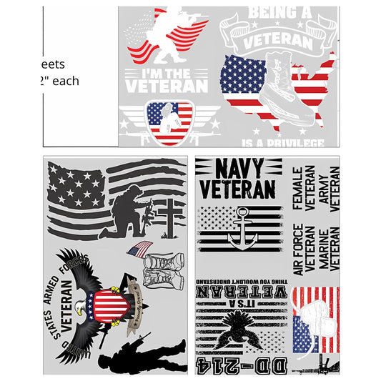 Thank You For Your Service | Rub On Transfers | Dixie Belle Belles and Whistles | Transfer | 3 Sheets 8" x 12" each
