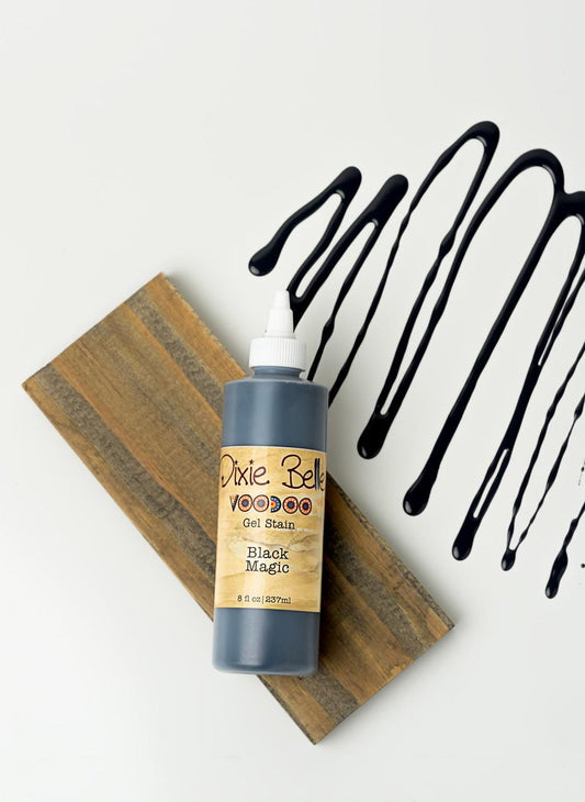 Black Magic | Voodoo Gel Stain | Dixie Belle Paint Company | Water Based Stain | Furniture Stain | 8oz