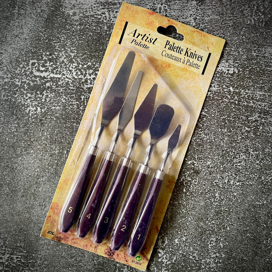 Palette Knives | Decoupage Queen Brush | Mixed Media Tool | 5 Palette Knives