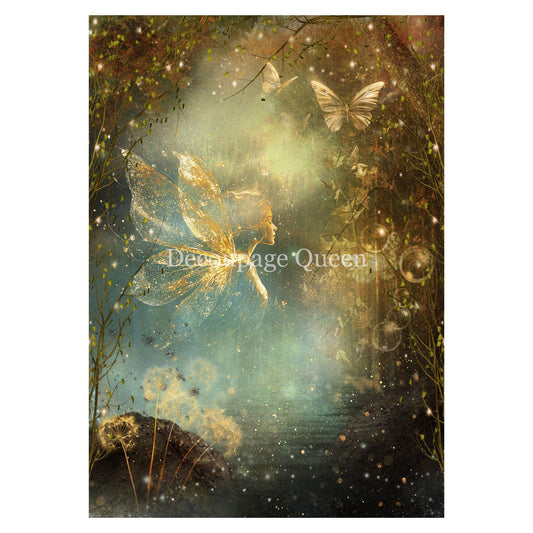 Luminescent Fairy | Rice Paper Decoupage | Designed In The USA | Printed In Italy | Decoupage Queen | 2 Sizes