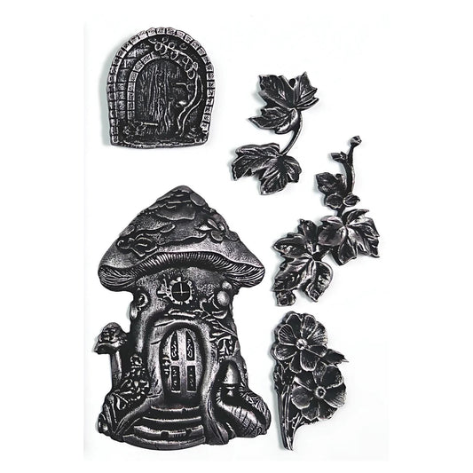 Toadstool House | Silicone Décor Moulds | Decoupage Queen | 8" x 5" | Mixed Media | Limited Edition