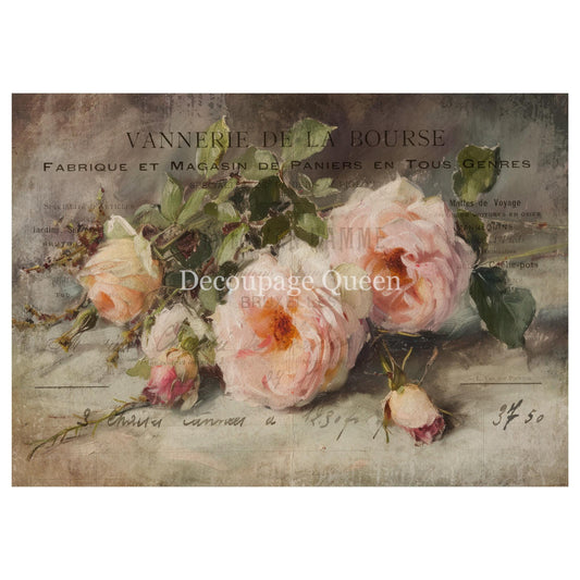 Vanessa | Rice Paper Decoupage | Designed In The USA | Made In Italy | Decoupage Queen | A2
