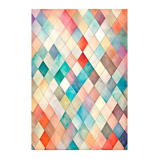 Colorful Diamonds | Rice Paper Decoupage | Paper Designs Patterns 0251  | A4
