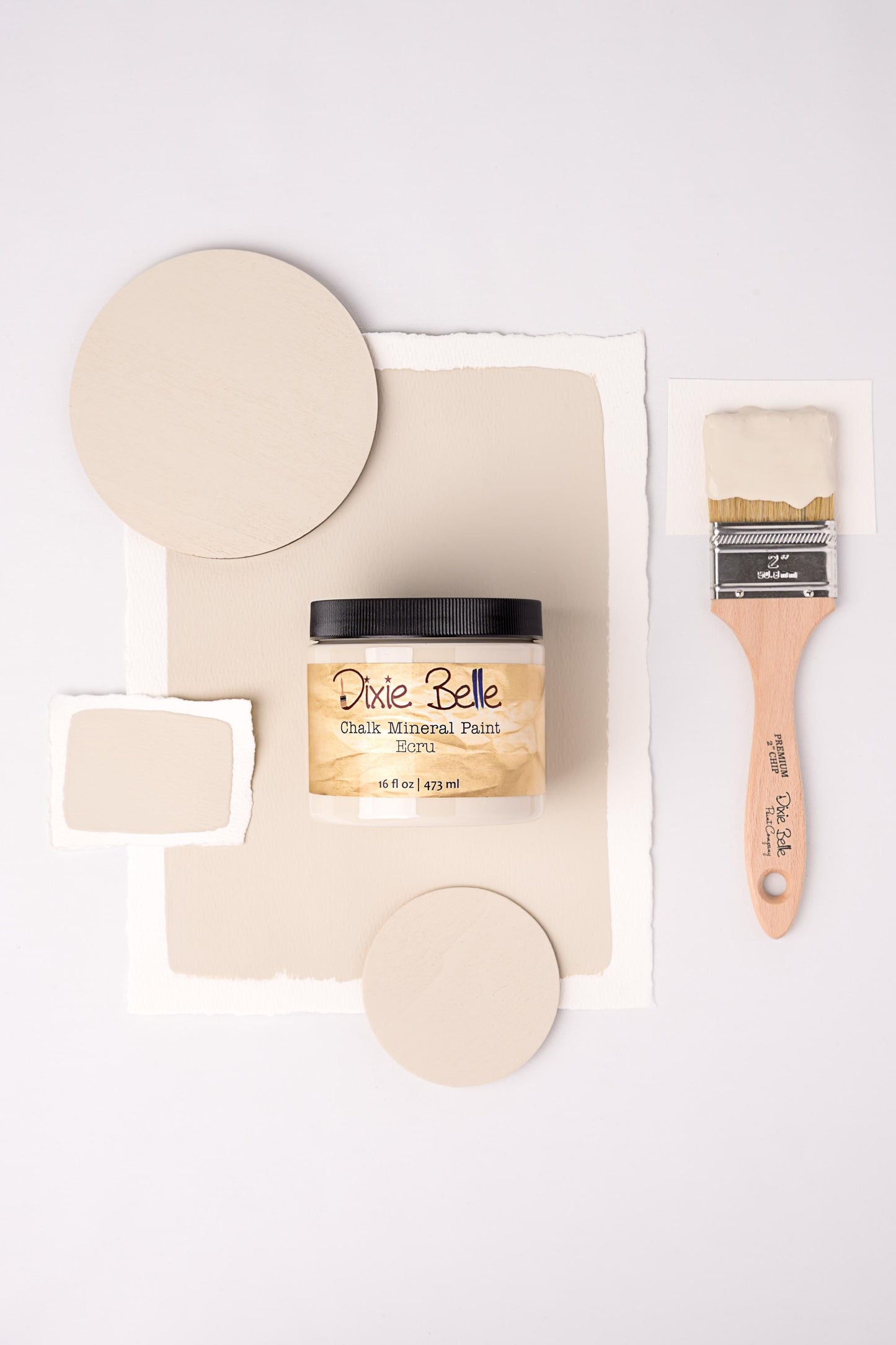 Ecru 16oz and 32oz | Dixie Belle Paint | No VOC | Chalk Mineral Paint for Furniture | Water Based Paint | 16oz and 32oz