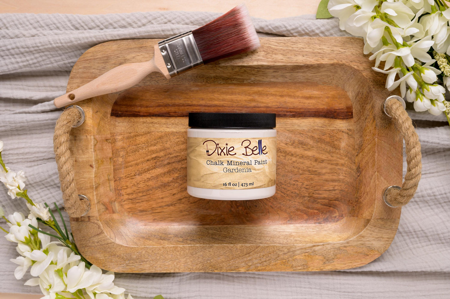 Gardenia 16oz and 32oz | Dixie Belle Paint | No VOC | Chalk Mineral Paint for Furniture | Water Based Paint | 16oz and 32oz