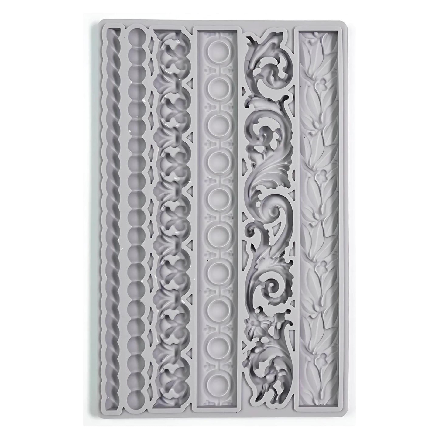 Chic Borders | Silicone Décor Moulds | Decoupage Queen | 8" x 5" | Mixed Media | Limited Edition