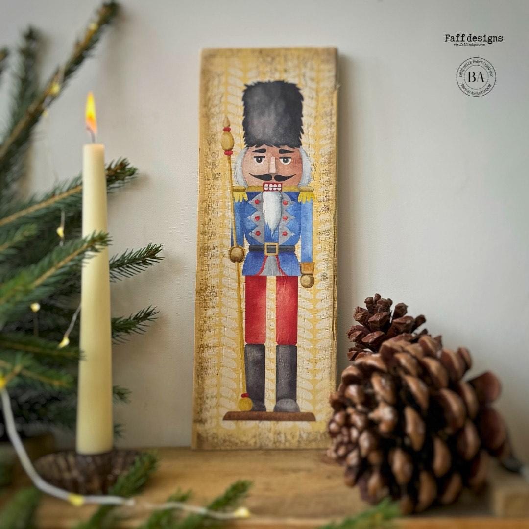 Nutcracker | Rub On Transfers | Dixie Belle Belles and Whistles | Transfer | 4 Sheets | 6X12