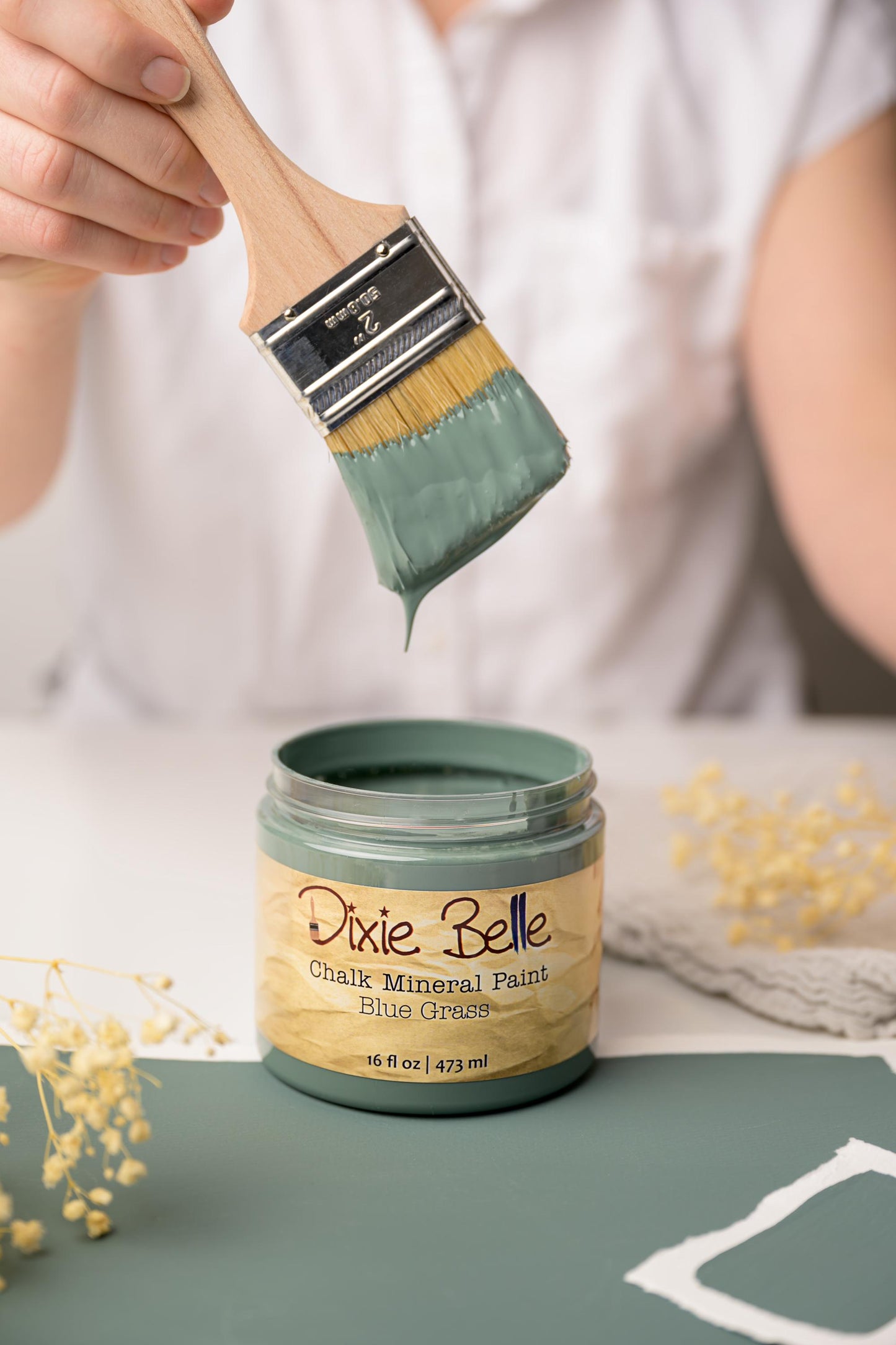 Blue Grass 4oz or 8oz | Southern Roots Collection | Dixie Belle Paint | No VOC | Chalk Mineral Paint for Furniture | Water Based Paint