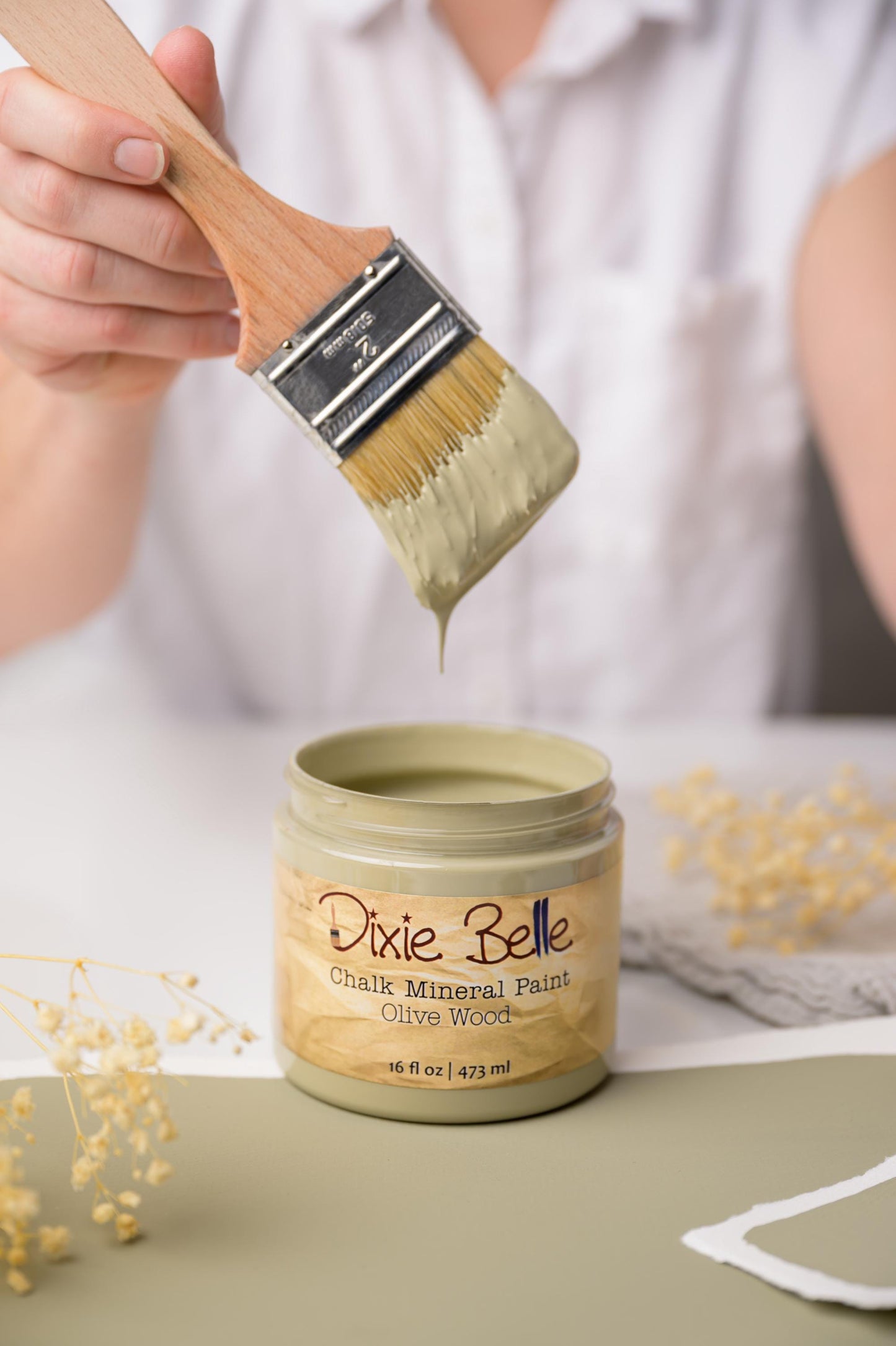 Olive Wood Chalk Mineral Paint Dixie Belle Southern Roots Collection No VOC 4oz 8oz