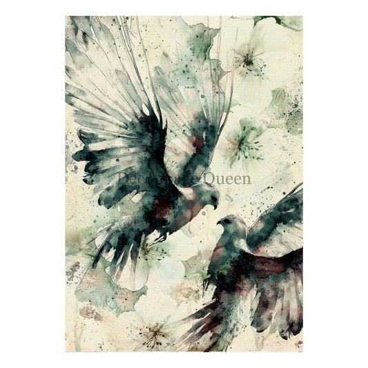 Wings Of A Dove | Andy Skinner | Rice Paper Decoupage | Decoupage Queen | A4
