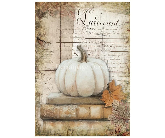 Cottage Pumpkin I | Rice Paper Decoupage | Decoupage Queen | A4
