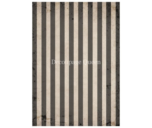Gray and Tan Stripes | Rice Paper  Decoupage | Decoupage Queen | A4 & A3
