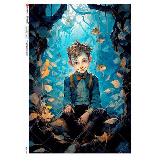 Fish in the Forest | Rice Paper Decoupage | Paper Designs Tales 0049 | A4