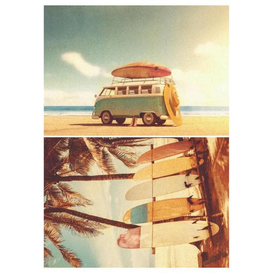 Surfs Up | Rice Paper Decoupage | Dixie Belle Paint Company | Belles and Whistles | A1 | 23.39" x 33.11"