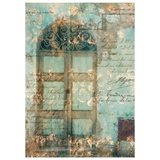 Antique Door with Scrollwork | Rice Paper Decoupage | Decoupage Queen | 2 Sizes | RETIRED and LIMITED SUPPLY