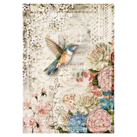 Flowers and Lace | Rice Paper Decoupage | Decoupage Queen | 2 Sizes